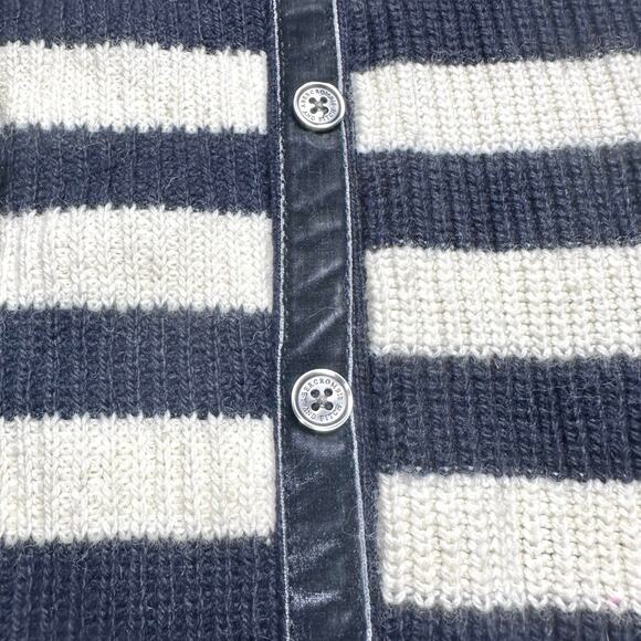 A&F | Women | Coastal Stripe Y2K Rabbit Hair Blend Cropped Cardigan | Medium - Picture 9 of 10